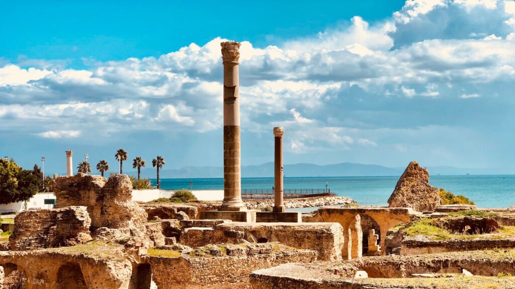 Ancient site of Carthage in Tunisia. A stone's throw away from the Punic Ports.